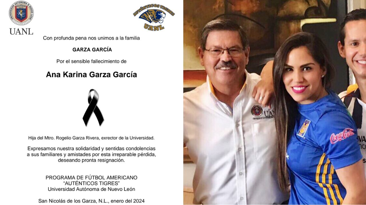 Ana Karina Garza García falleció: muere la hija del exrector Rogelio Garza Rivera