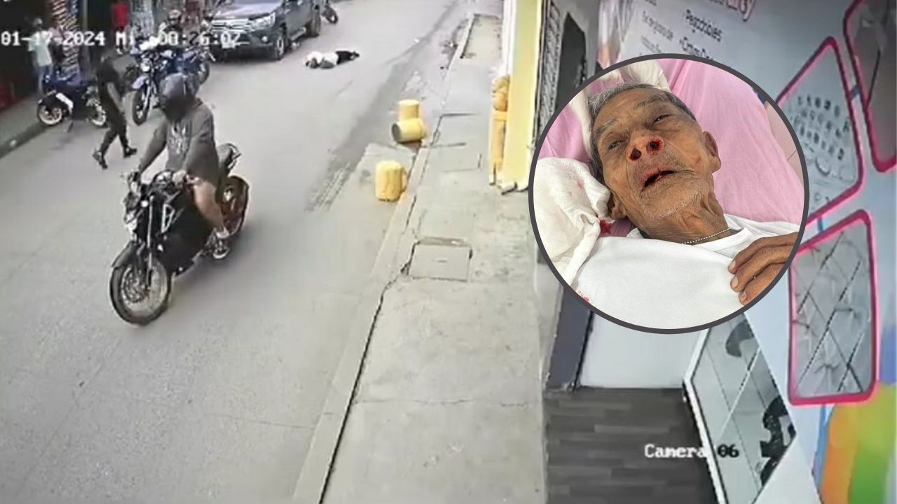 VIDEO: Abuelito hondureño muere en accidente; motociclista lo arrolló y huyó