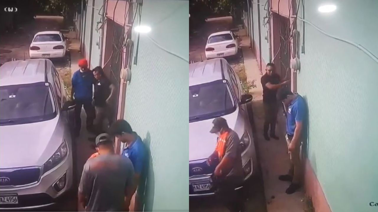 VIDEO: a punta de pistola asaltan dos hombres en colonia de SPS