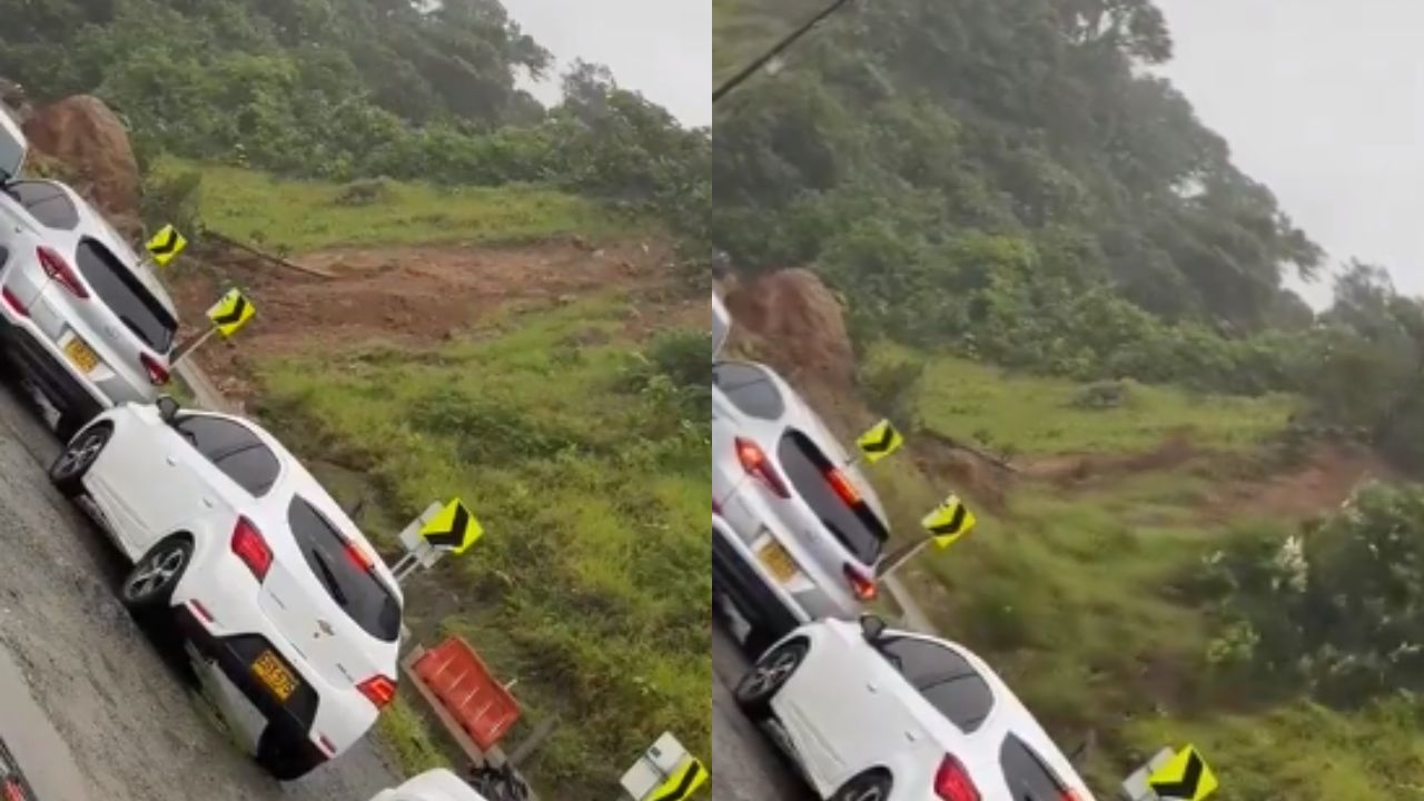 Así fue el momento en que 18 personas murieron por derrumbes en carretera de Colombia