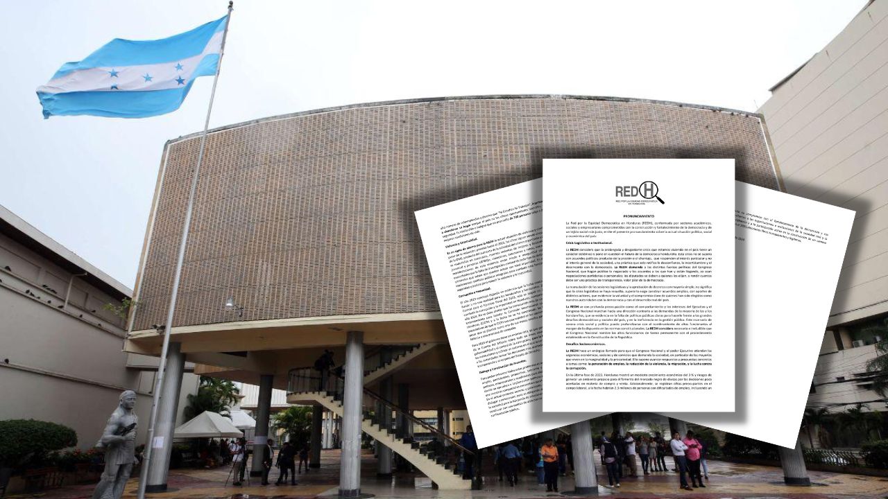 Crisis legislativa no se supera con acuerdos políticos 'producto de chantaje', señala REDH