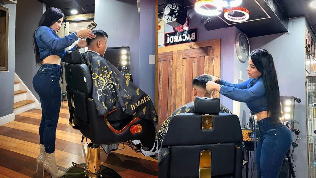 'Me siento orgullosa': hondureña destaca trabajando en barbería de EE. UU.