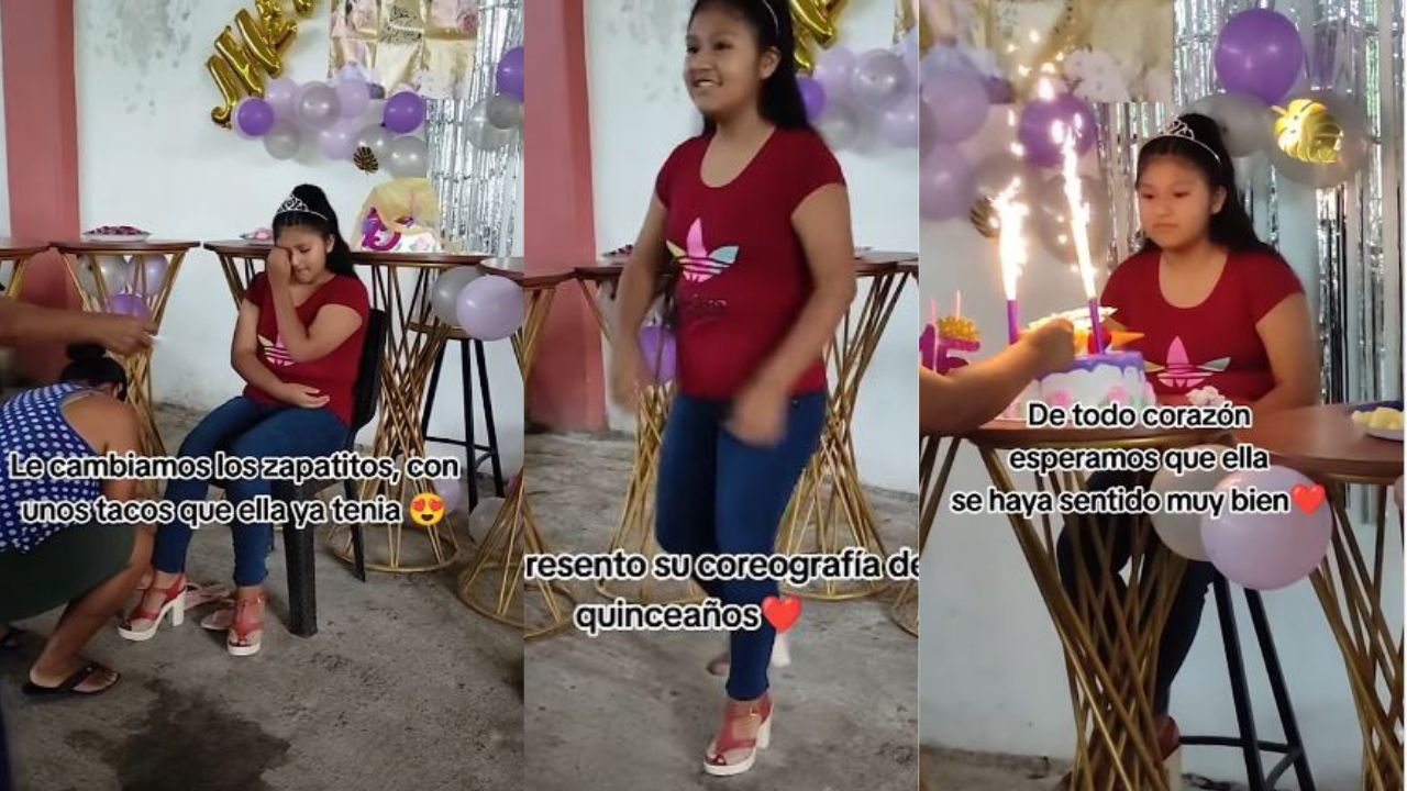 'Sin lujos, pero feliz', familia festeja humildemente los 15 a jovencita