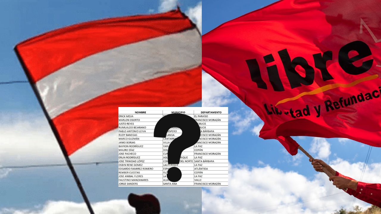 Filtran lista de los alcaldes liberales que apoyarán a Libre en supuesta 'alianza electoral'