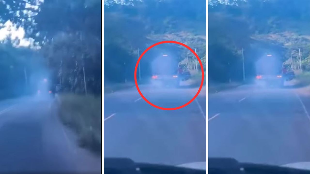 VIDEO: ayudante de rastra se lanzó en marcha al ver cómo las llantas tomaban fuego