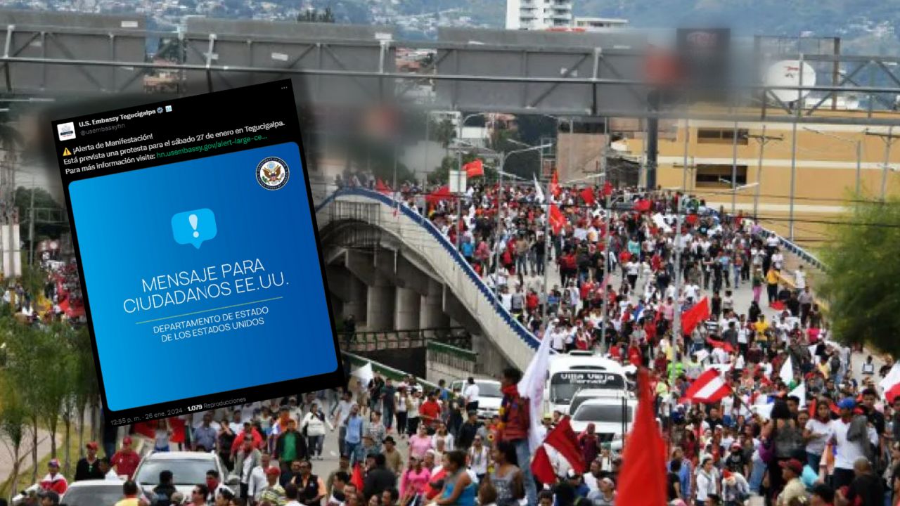 Embajada de EE. UU. envía alerta a sus ciudadanos en Tegucigalpa por movilización de Libre