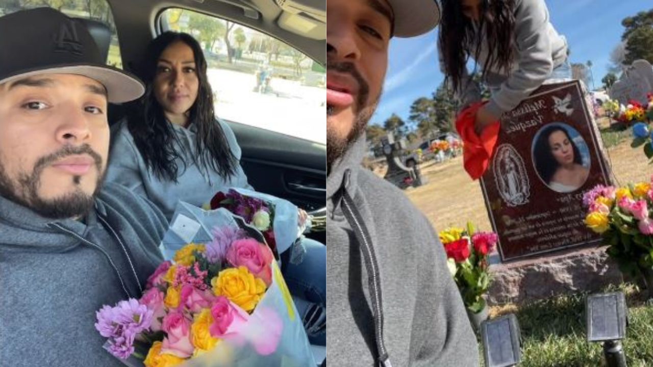 Viudo lleva a su novia a la tumba de su esposa fallecida a dejar flores