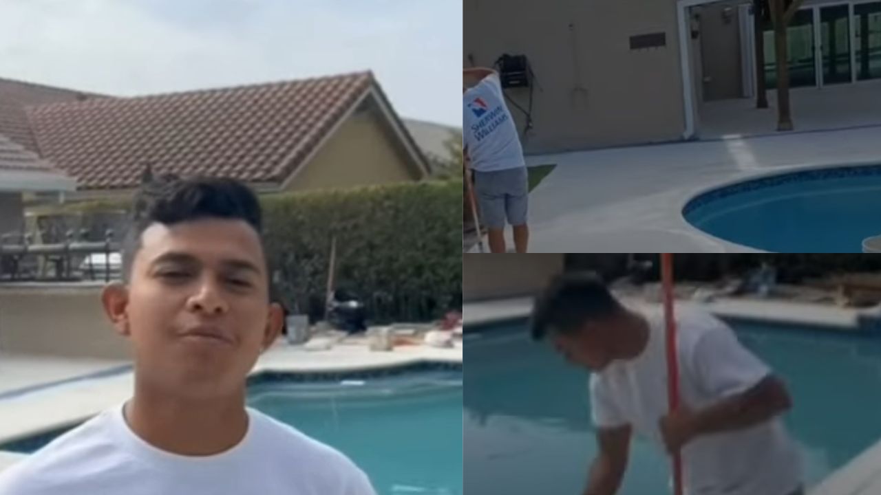 'Tengo una nueva oportunidad', hondureño se gana la vida limpiando piscinas en EE. UU.