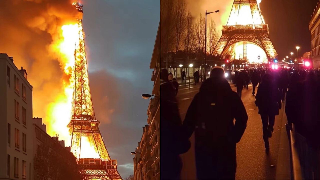 Torre Eiffel incendio 2024, ¿es verdad que la construcción ardió en llamas?