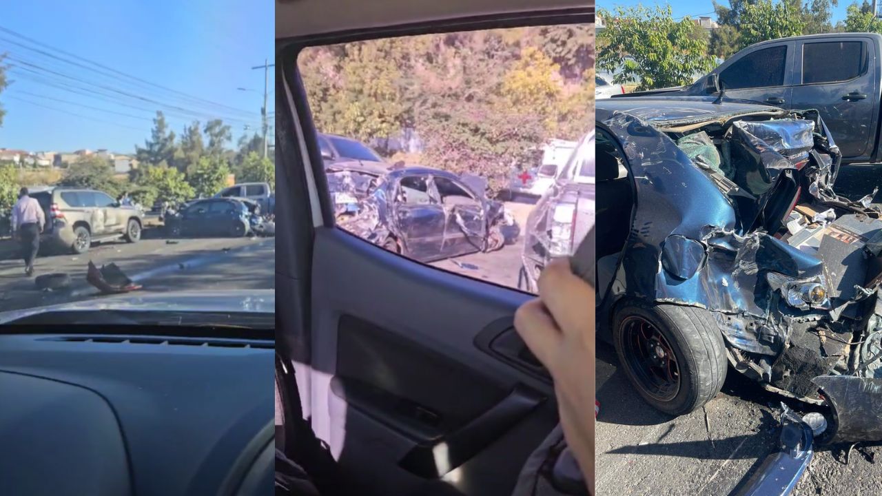 VIDEO: Rastra 'sin frenos' se accidenta y daña al menos 17 vehículos en anillo periférico