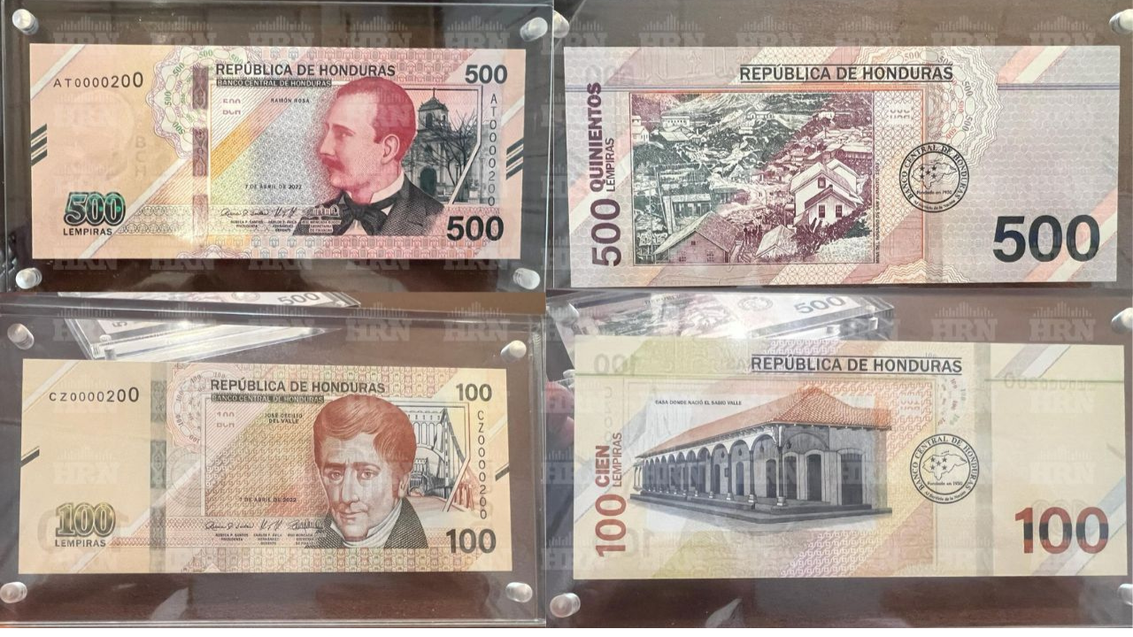 Lo que debes saber de los nuevos billetes de L100 y L500 que circularán en marzo en Honduras