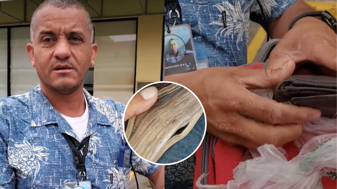 ¿Lo harías? Hondureño entregó billetera llena de dólares que encontró