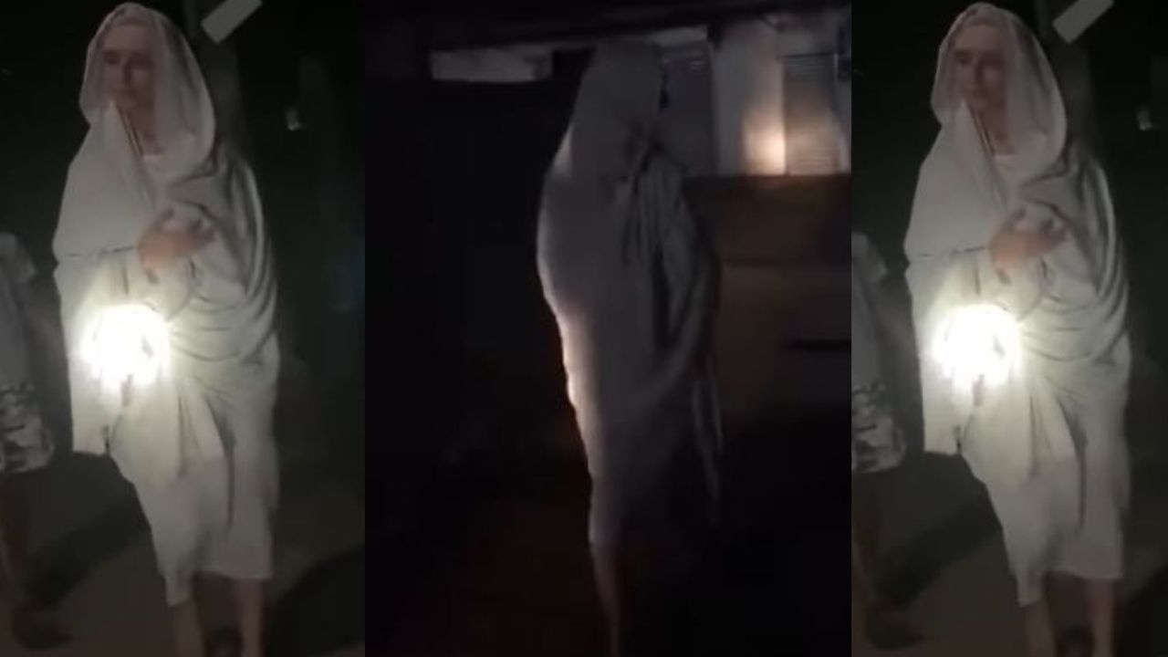 'Se le arrodillaron', captan a misteriosa mujer dicen que es la  Virgen María