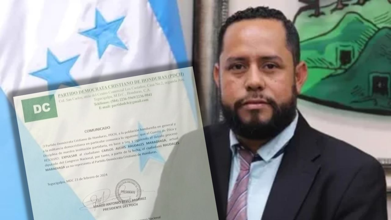 Partido Demócrata Cristiano expulsa oficialmente a diputado Carlos Raudales