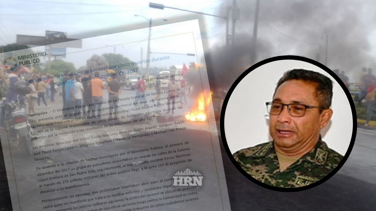 Presentan requerimiento contra coronel por homicidios durante protestas del 2017