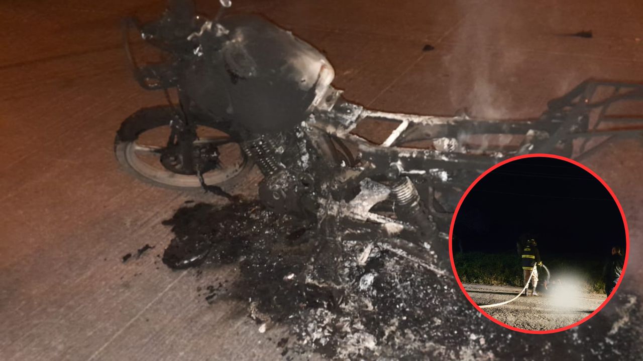 Encuentran carbonizado a un motociclista en Tegucigalpa