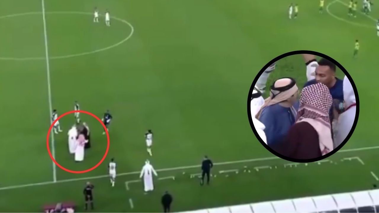 VÍDEO: Un jeque invade cancha para protestar contra el árbitro en Qatar por penal sancionado