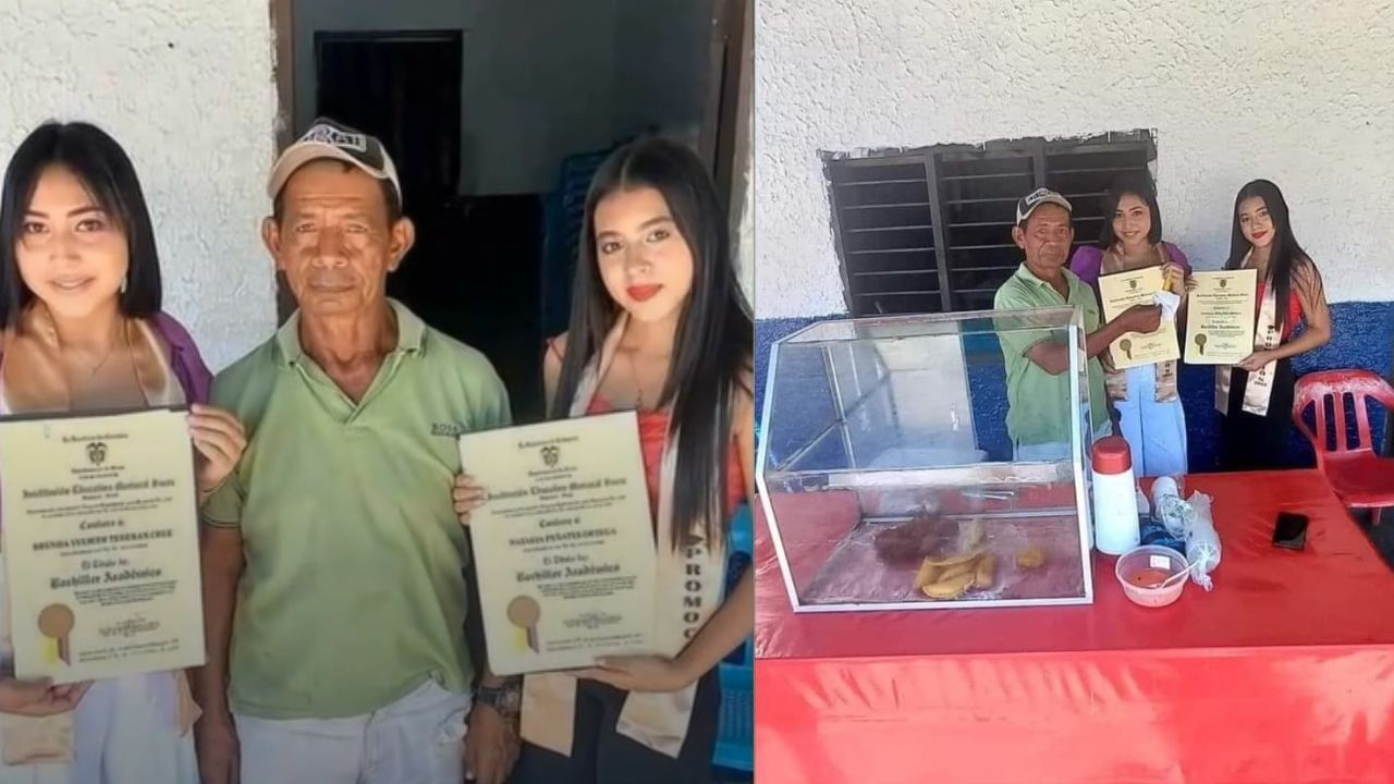 Jóvenes se gradúan y agradecen a vendedor que les fiaba comida cuando iban para el colegio