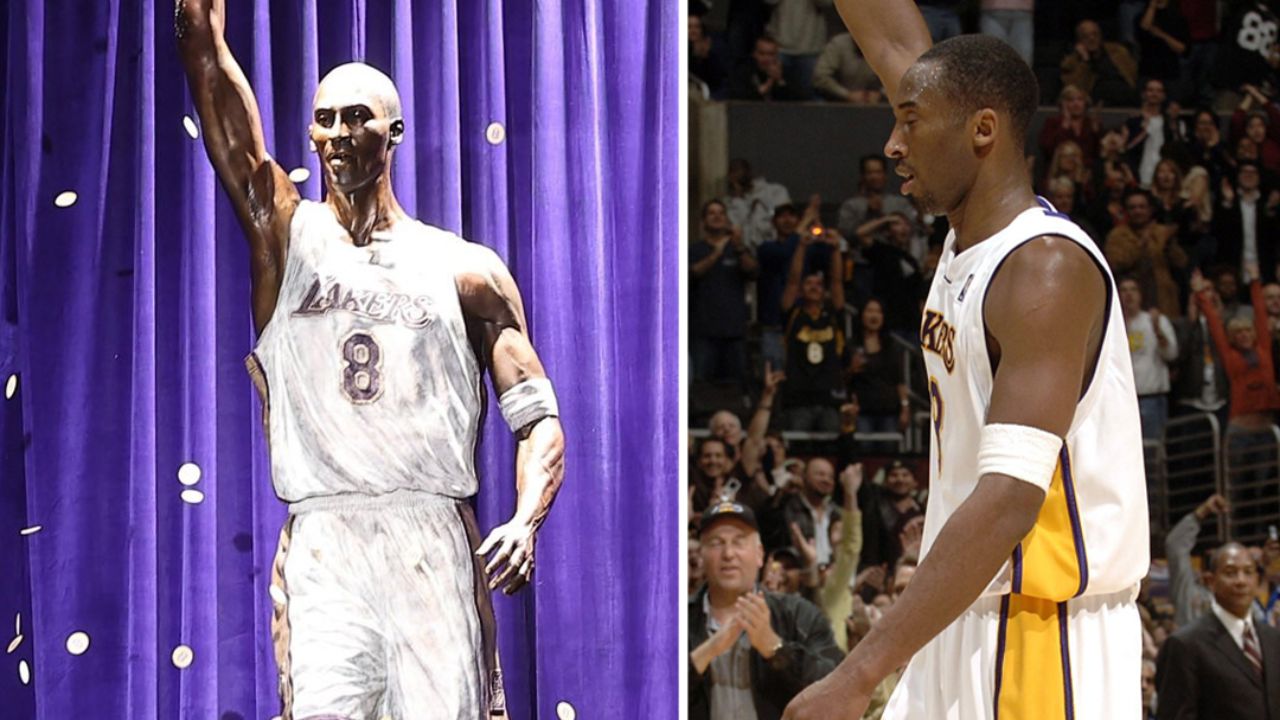 Los Angeles Lakers inauguran la estatua de Kobe Bryant
