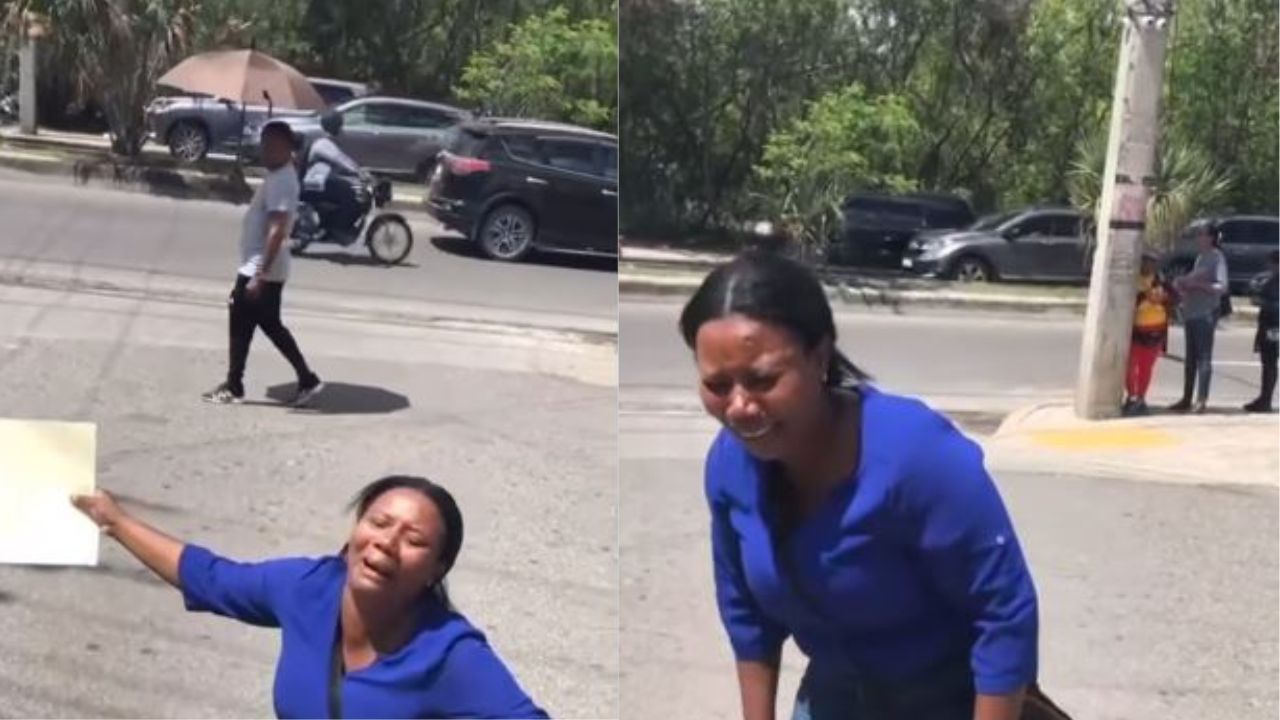 ‘Yo me quiero ir’, mujer llora porque le negaron la visa americana