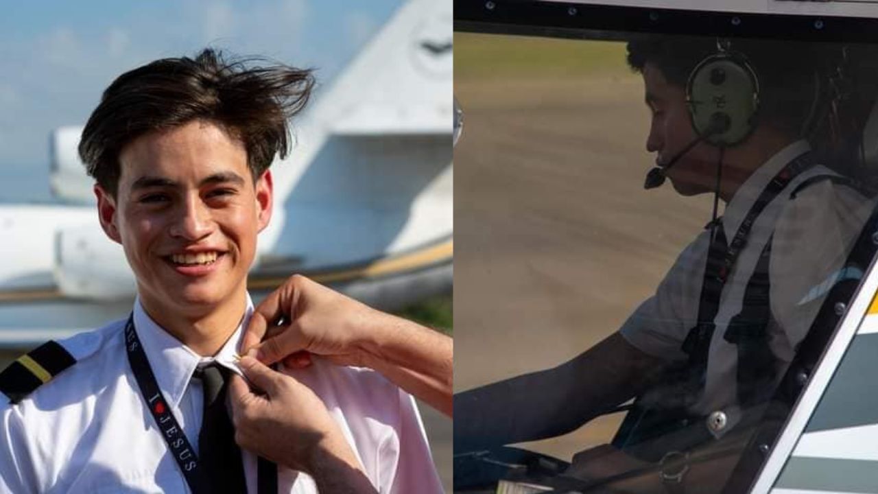 Hondureño realiza su primer vuelo solo y recibe honores como 'nuevo piloto'