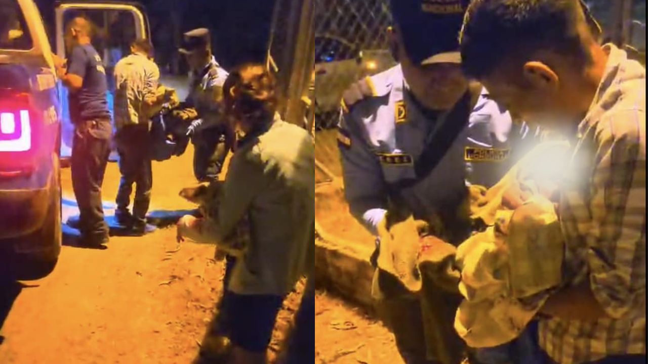 Policías asisten a mujer en labor de parto en Zacapa, Santa Bárbara