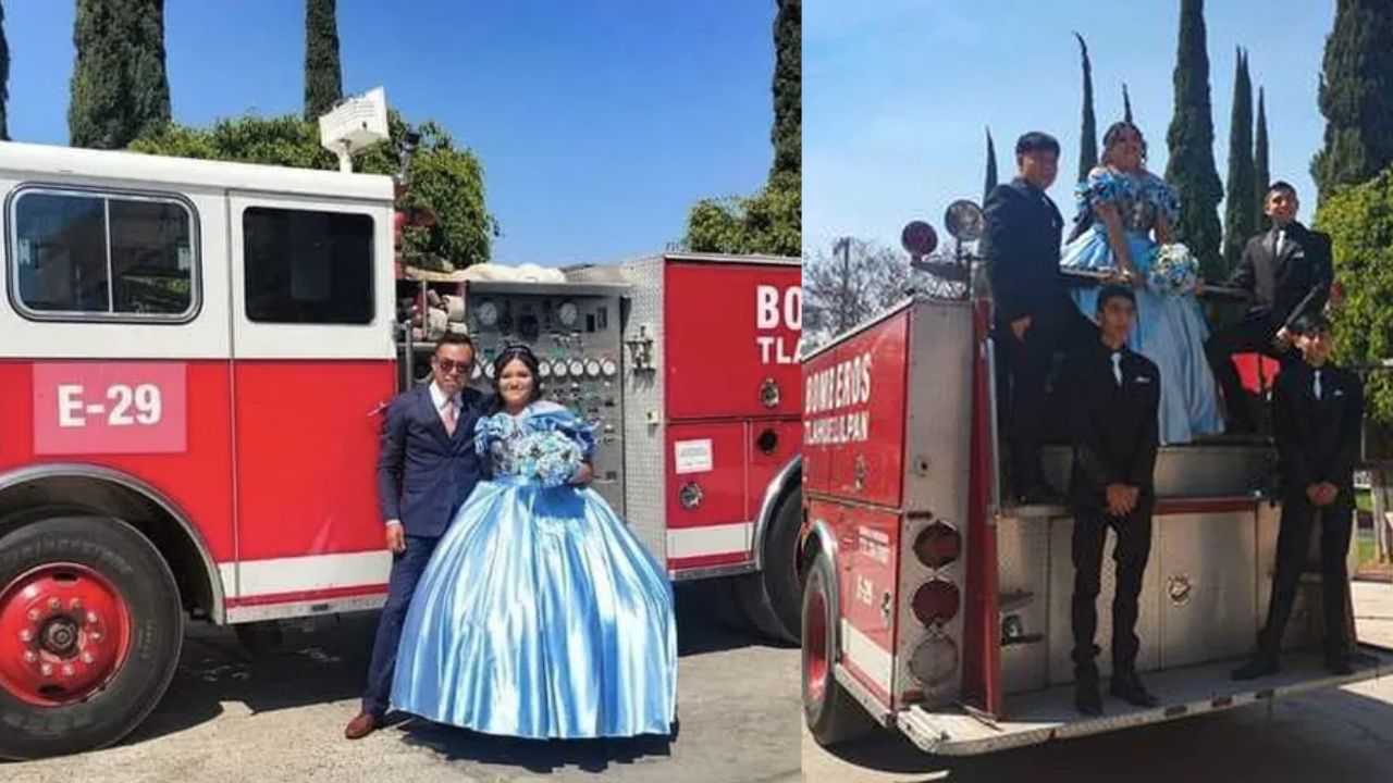 'Quería hacer algo por él': quinceañera dedica sus fiesta de XV a su papá, un bombero