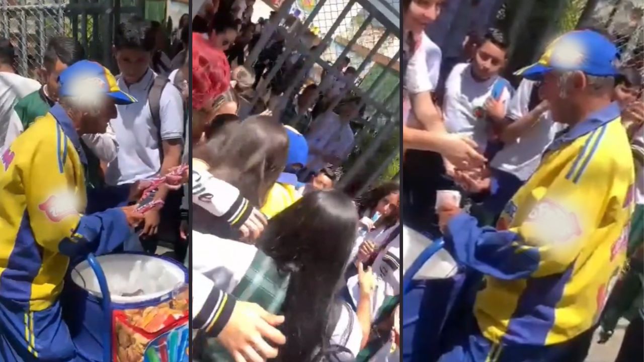 Estudiantes le alegran el día a un abuelito que vende helados; este video te hará llorar