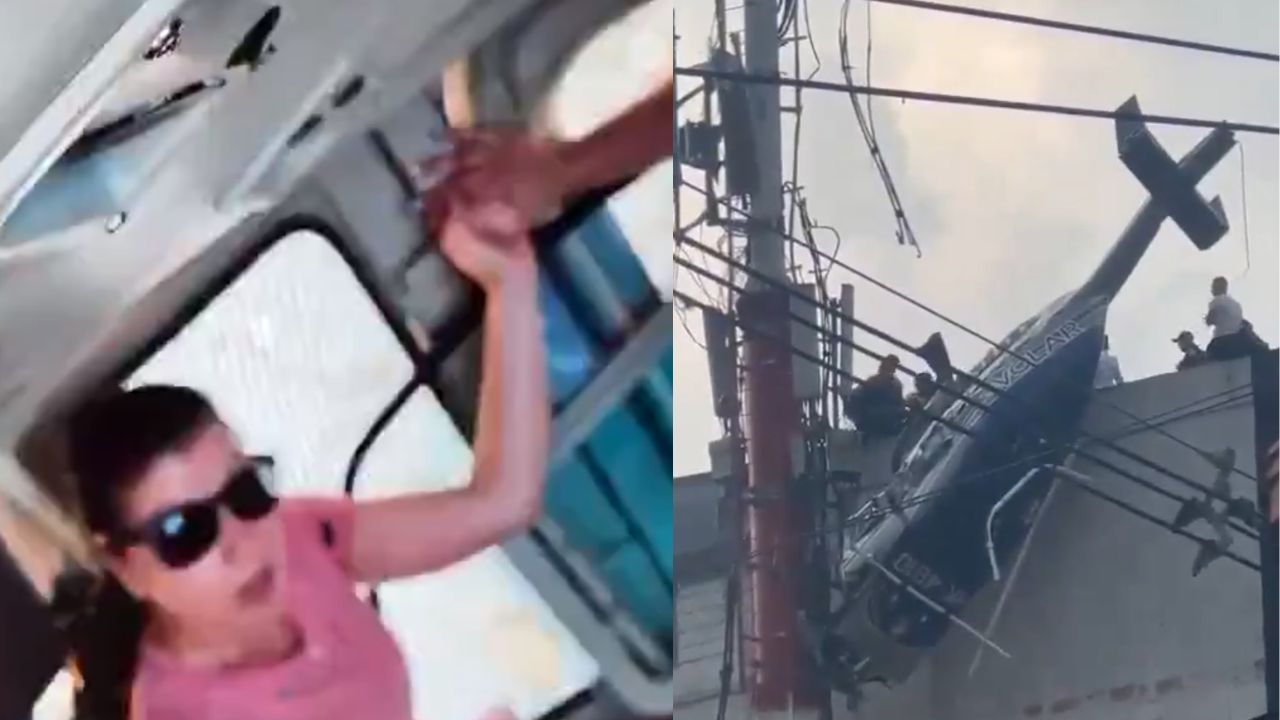 Vídeo capta el pánico entre pasajeros al estrellarse un helicóptero