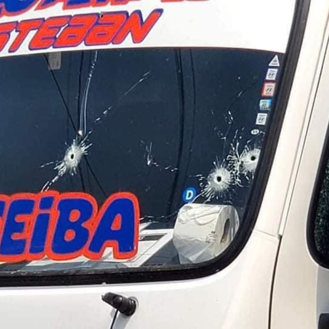 Unidad que manejaba Dony Damián Ortiz Meza, conductor de autobús asesinado este domingo. Foto: cortesía