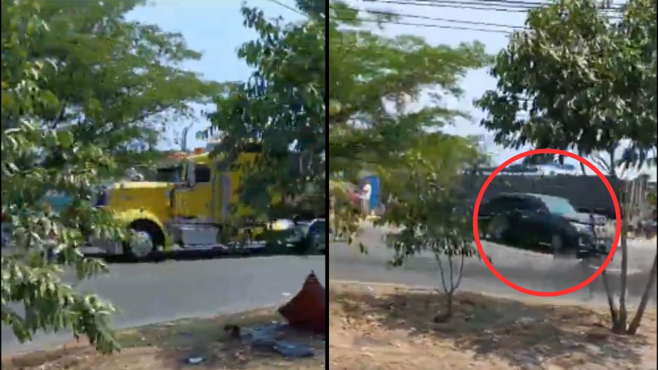 Una rastra provoca accidente de tránsito en el anillo periférico en el DC