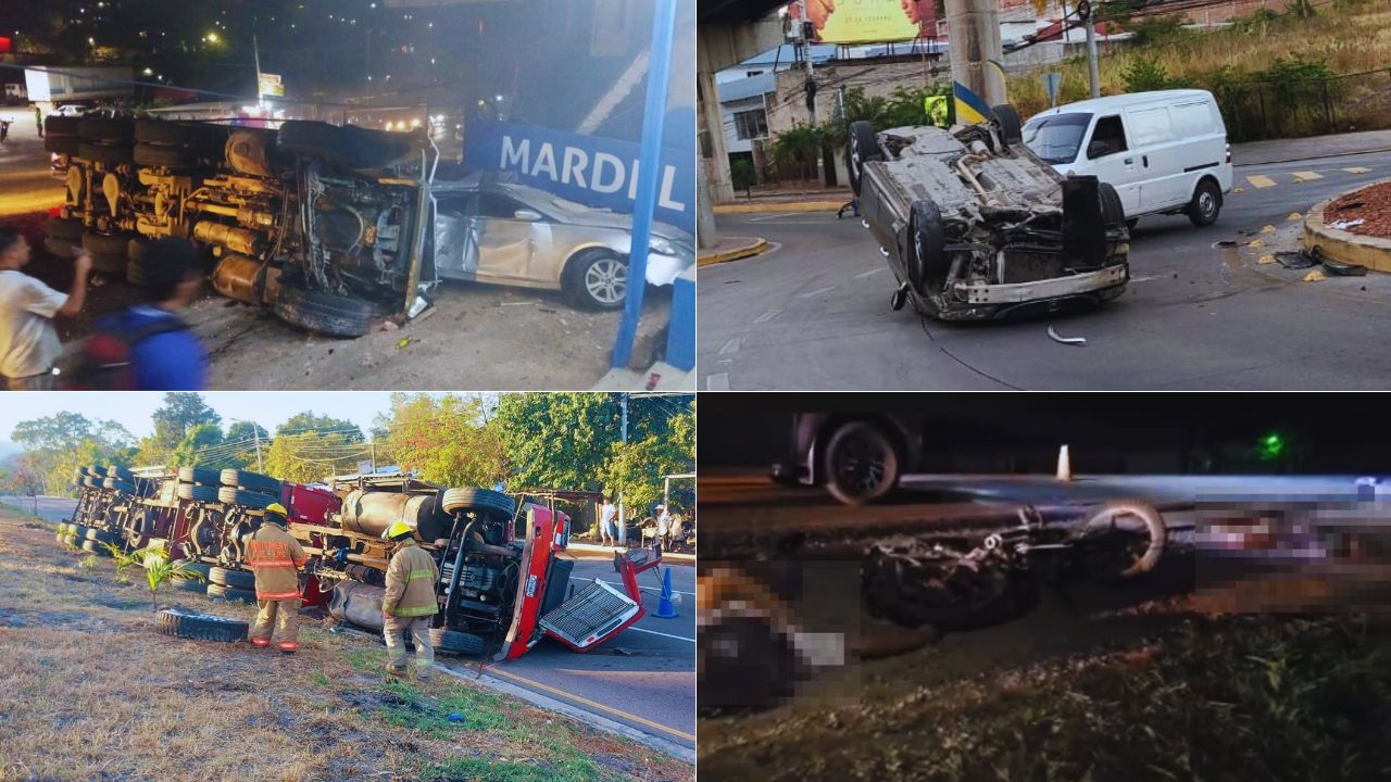 Más de cien accidentes viales se registraron en Honduras durante el primer fin de semana de marzo