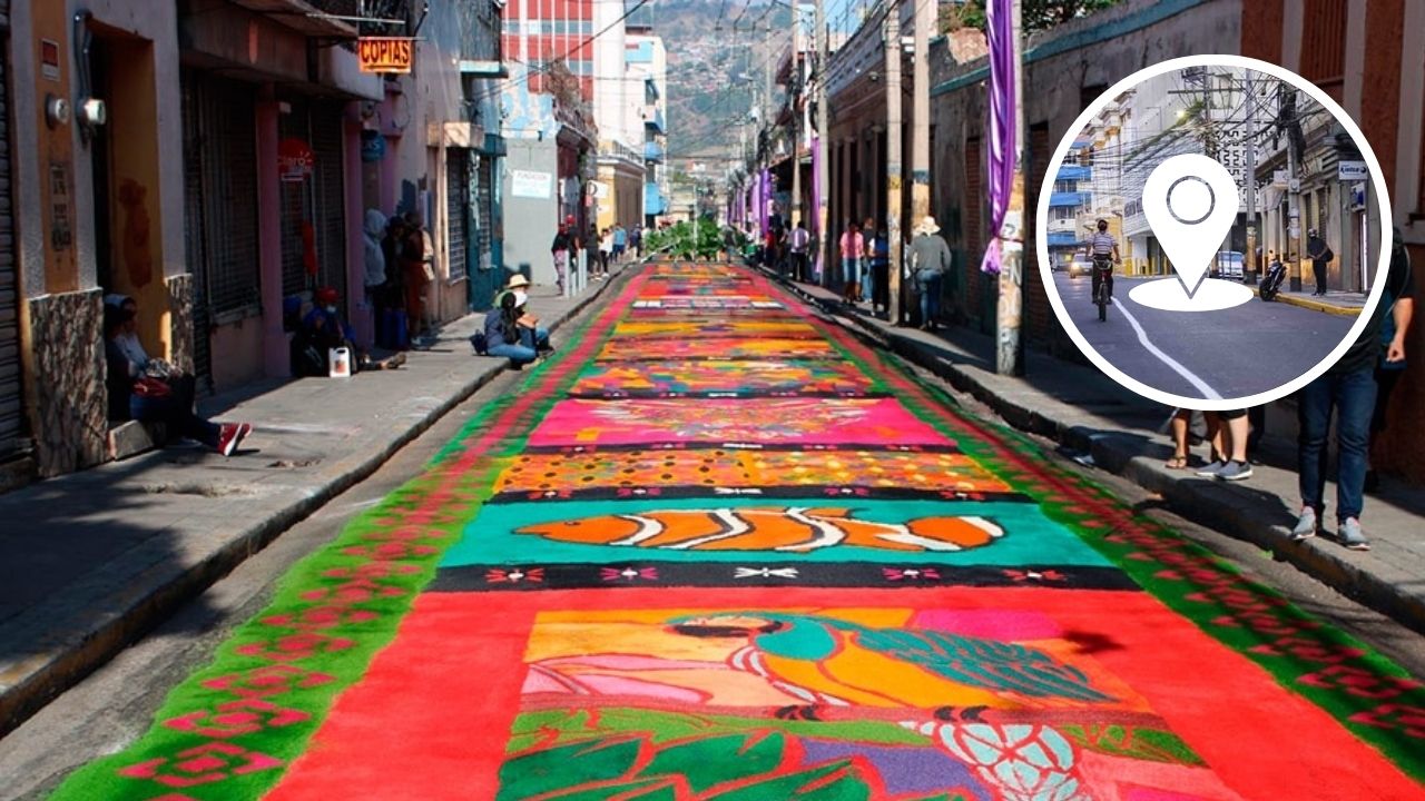 Anuncian cambio de ubicación de las alfombras de aserrín en el centro de Tegucigalpa