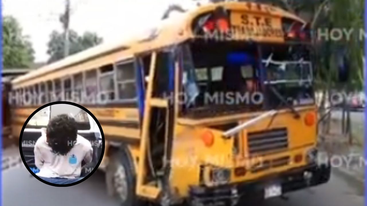 Pobladores capturan a sujeto que presuntamente se robó un autobús en SPS