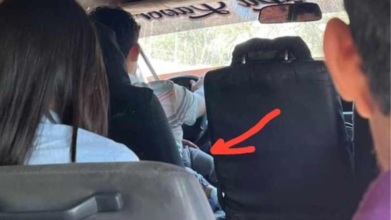 Conductor hondureño denunciado por trabajar con su bebé en brazos