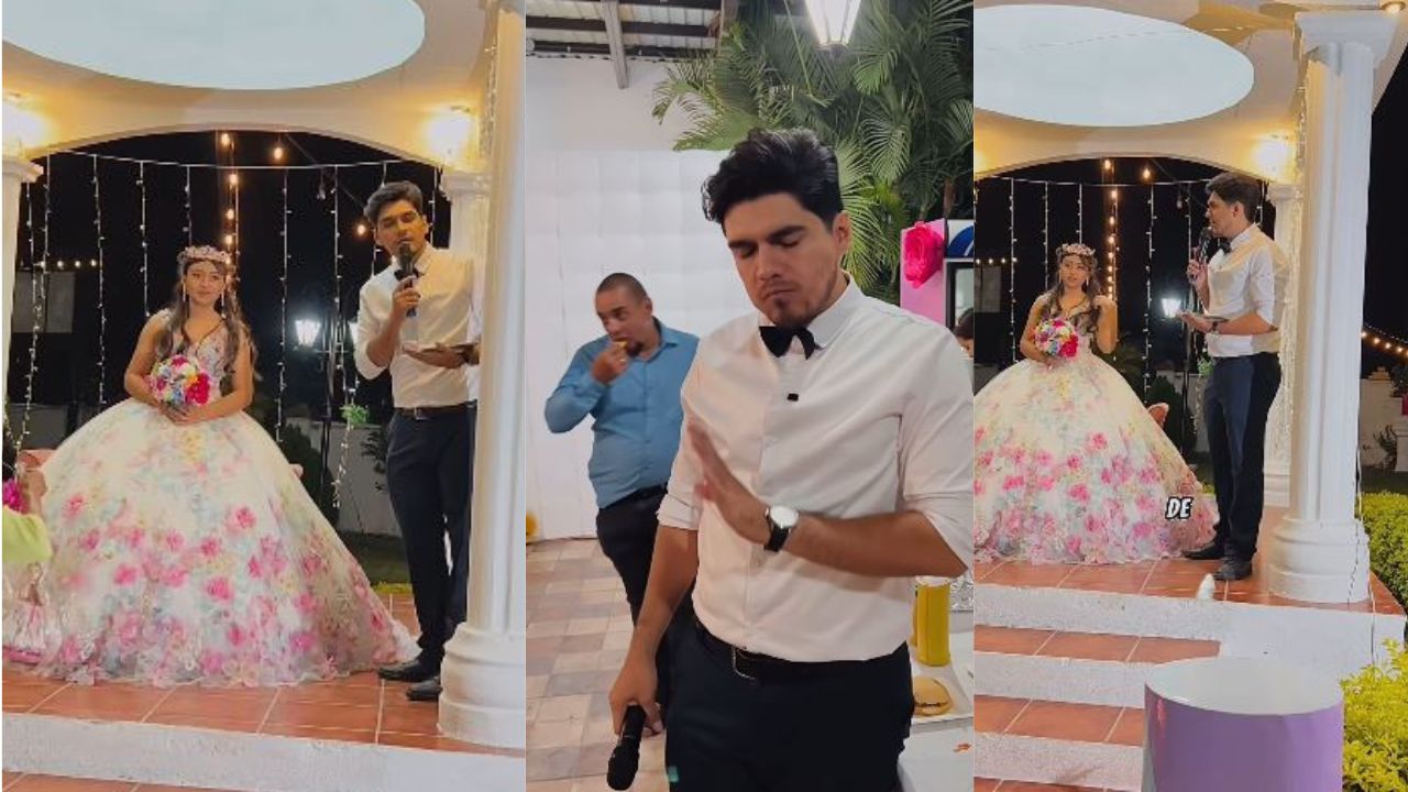 ‘El maestro de ceremonia que todos quieren’, desató las carcajadas en fiesta de 15 años