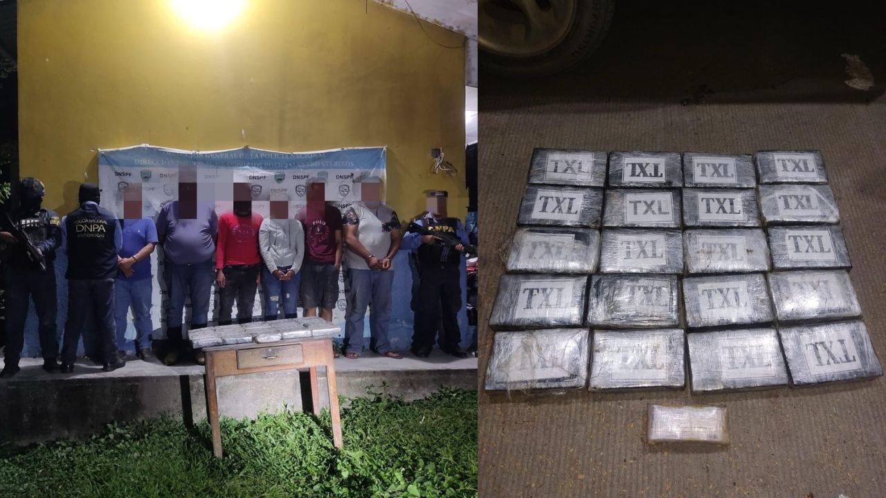 Detienen a seis personas que movilizaban en un vehículo 20 kilos de cocaína en Colón