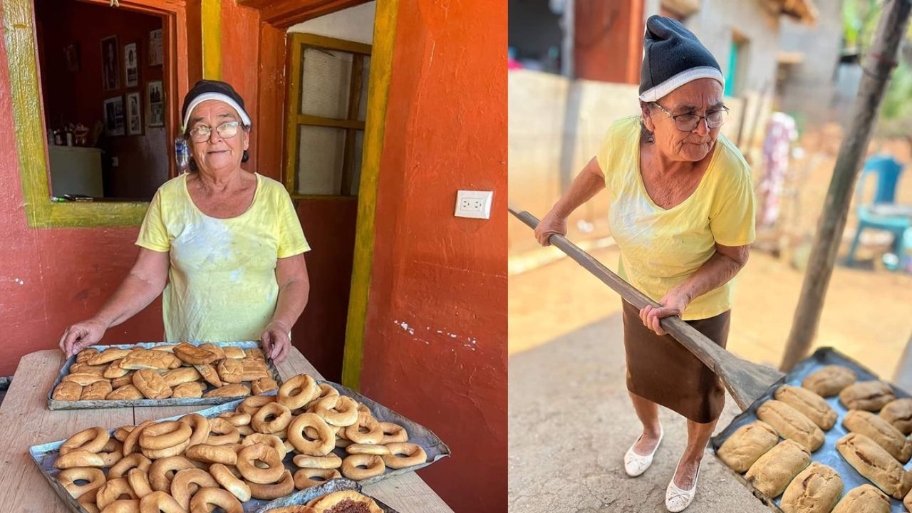 Hondureña que vende rosquillas, se conmueve al saber que sus productos llegan a otros países