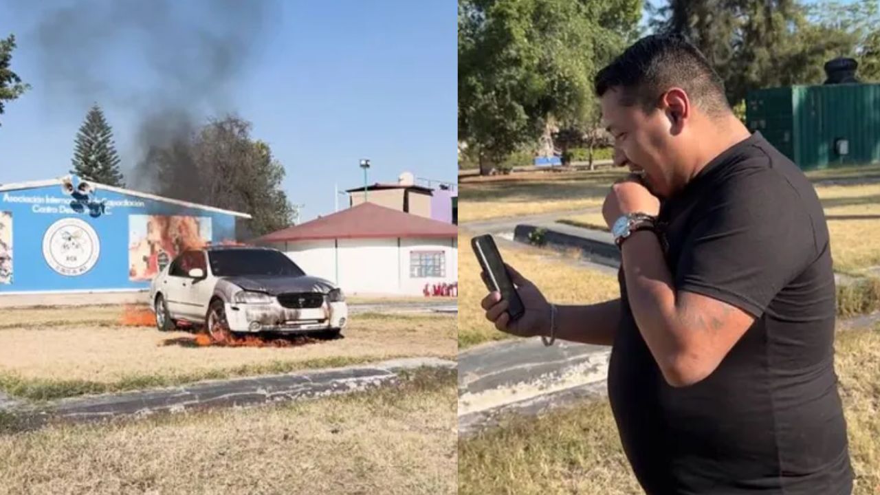 'Mi madre lo pagó': hijo acepta reto y quema el vehículo de su mamá a cambio de dinero