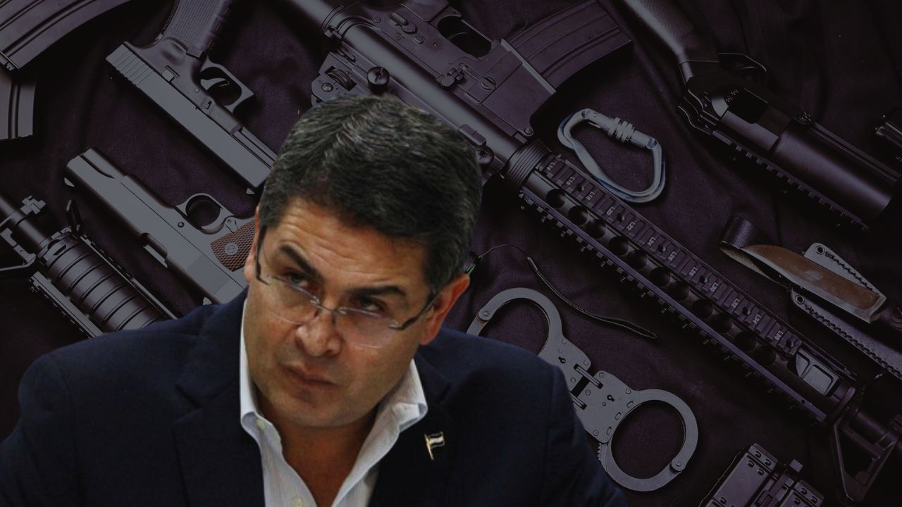 Las armas que la defensa de Juan Orlando Hernández no quiere que la Fiscalía muestre en el juicio