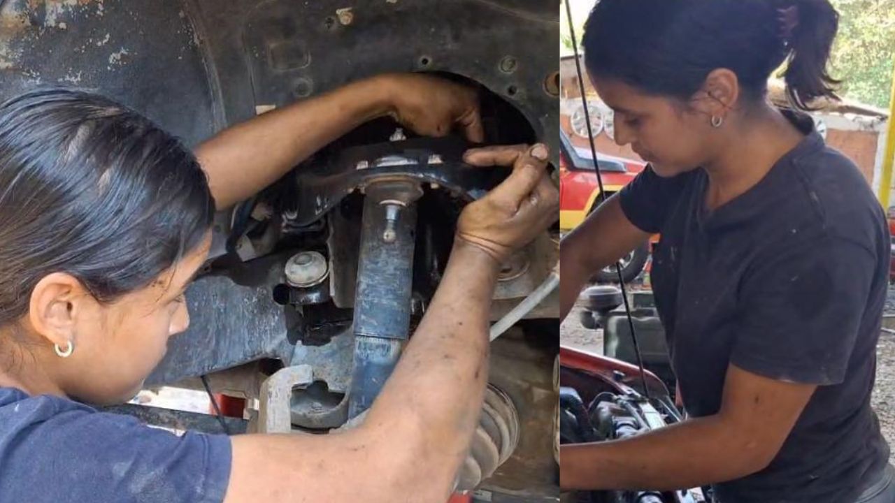 'Cuando comencé, no sabía nada': hondureña destaca como mecánica