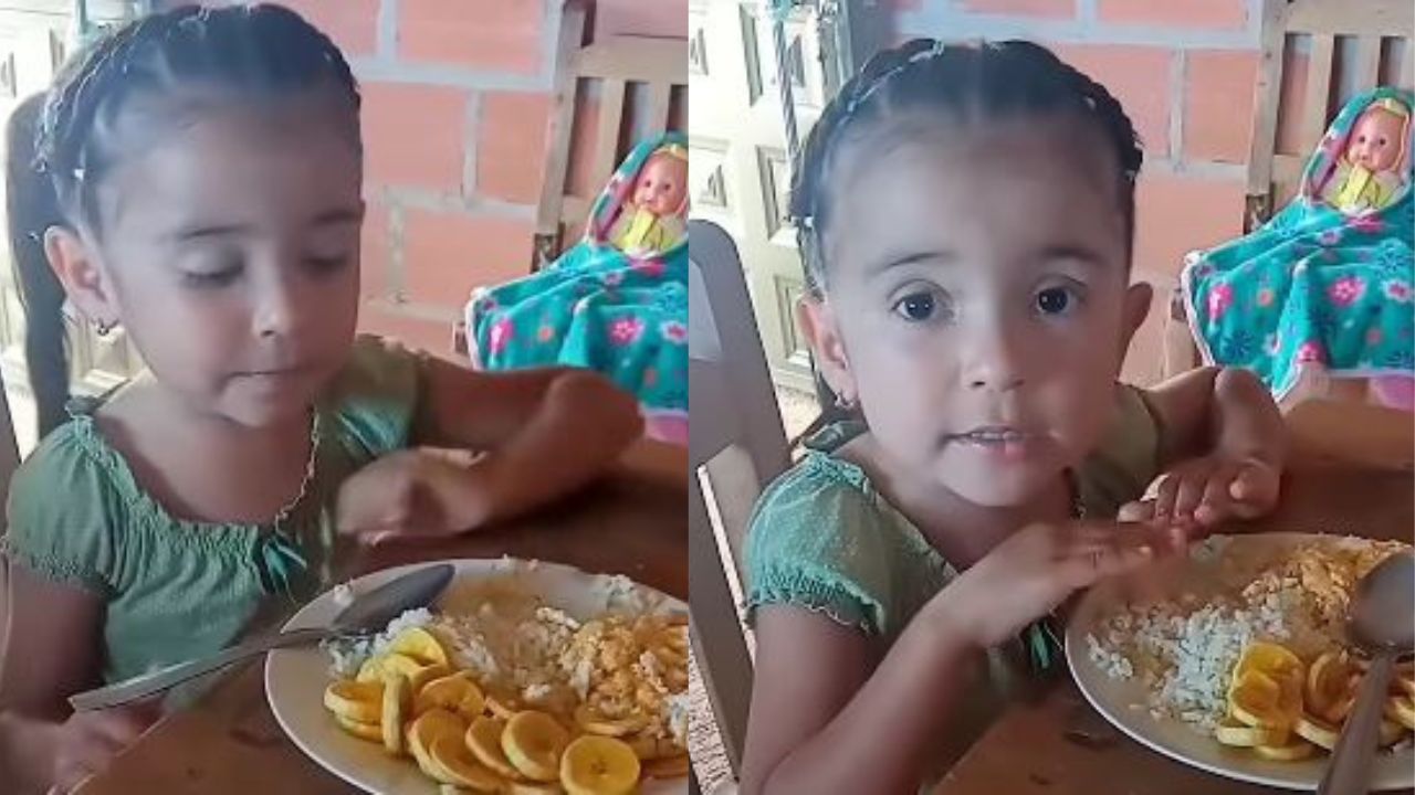 Video: niña conmueve al mostrar su gratitud con su madre por la comida servida
