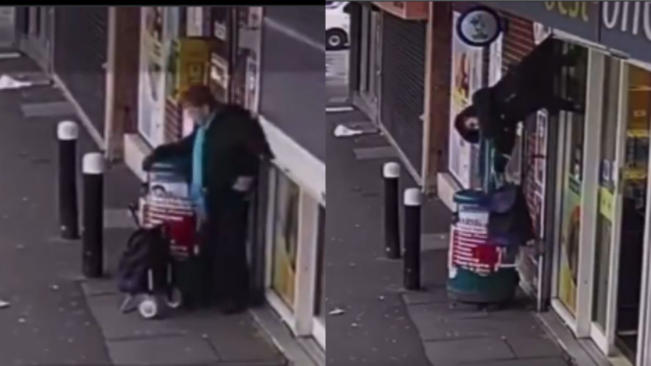 VÍDEO: Mujer queda atrapada en persiana metálica