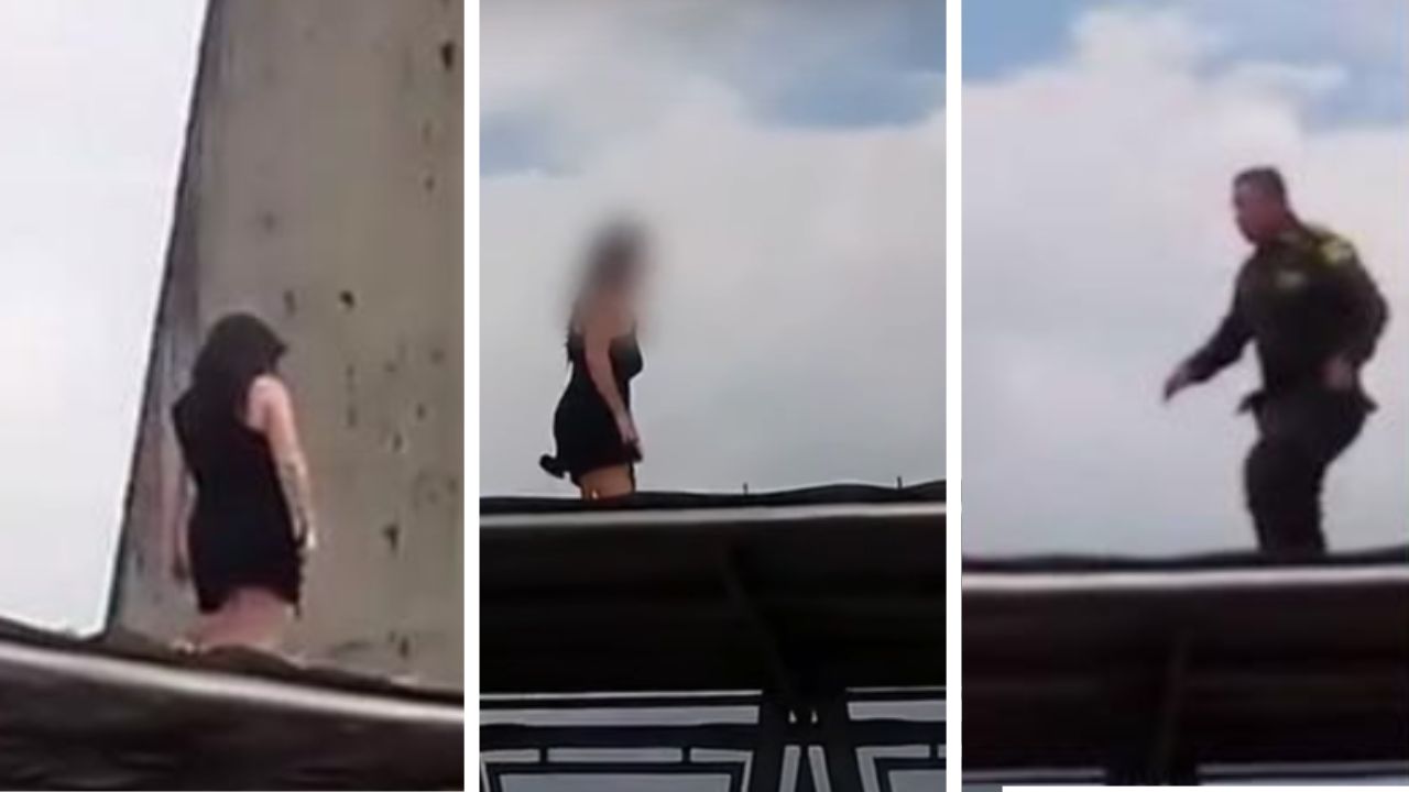 'Le supliqué que no se lanzara': Policía salva a mujer de quitarse la vida en un puente