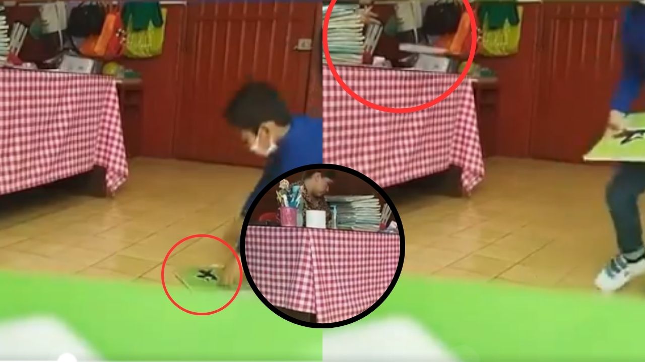 VÍDEO: Profesora 'devuelve' cuadernos a sus alumnos tirándoselos al suelo; fue despedida