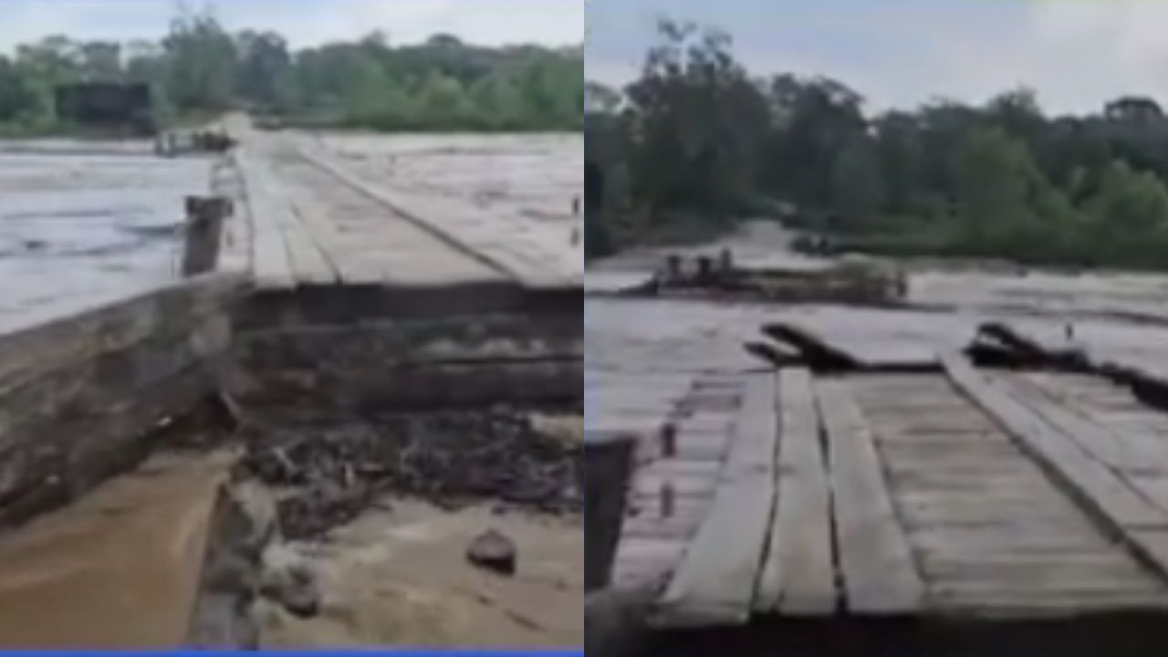 Unas 5,000 personas quedan incomunicadas por caida de puente en Iriona, Colón