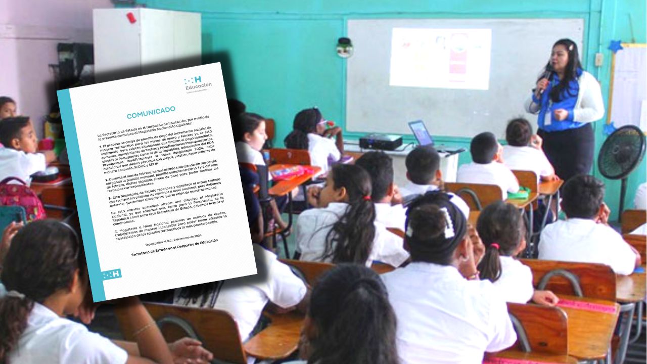 Educación informa que aún no ha pagado el reajuste salarial a maestros y les pide espera