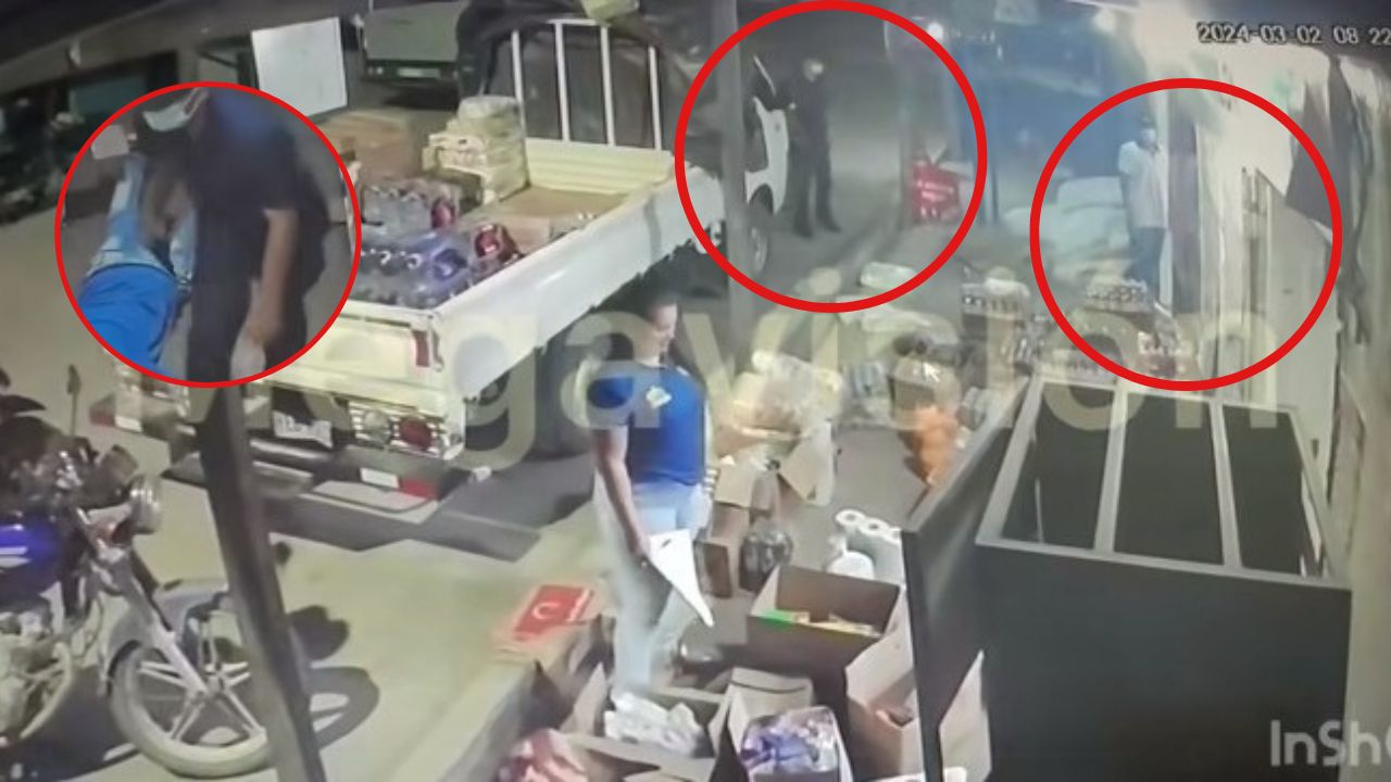 VIDEO: Banda de asaltantes roba dinero y hasta el pan molde de una tienda en Colón