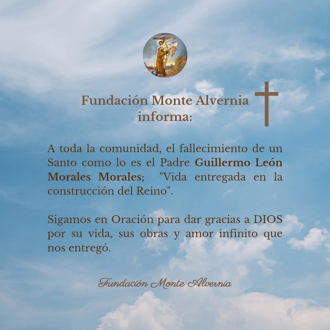 Comunicado sobre el fallecimiento del padre Guillermo León Morales. Foto: La Voz del Profeta