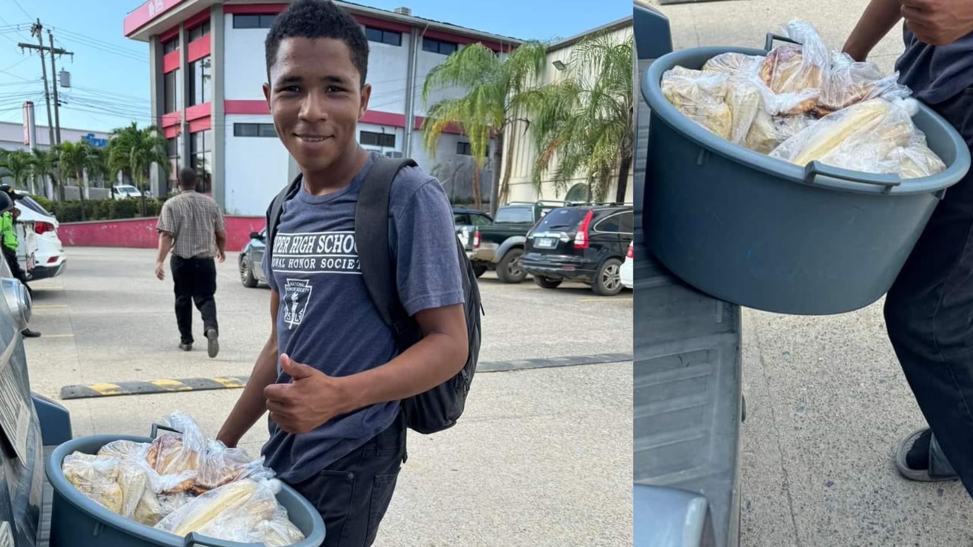 Joven emprendedor en Roatán apoya a su familia vendiendo tamales y elotes